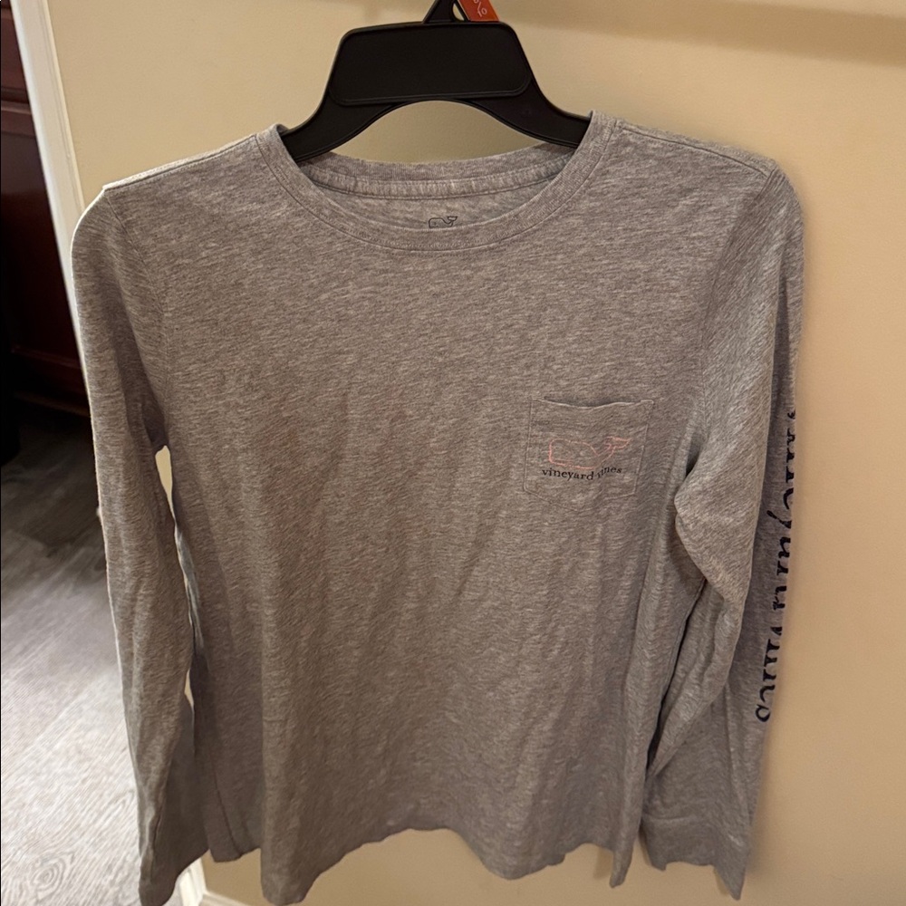 Vineyard Vines Heather Gray Long Sleeve Tee